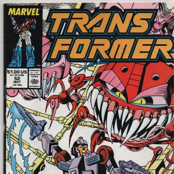 Transformers 52 Marvel Comics 1989 FN/VF 7.0 Mecannibals - Picture 12 of 16